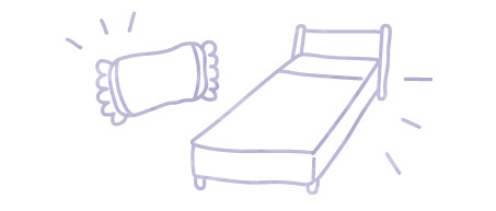 理想的な寝姿勢の保持には枕や敷き寝具が重要