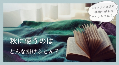 秋に使うのはどんな掛けふとん？おススメの寝具や快適に眠れるポイントをご紹介